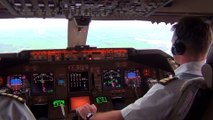 Cockpit view - Boeing 747-400F Landing Amsterdam Schiphol