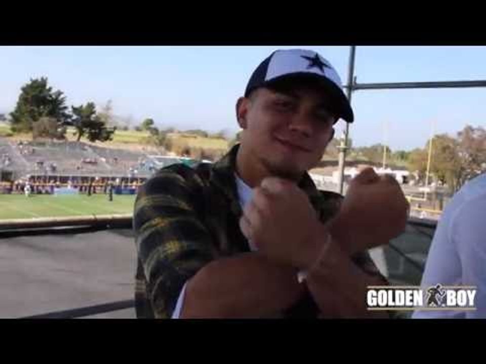 canelo vs smith undercard fighters visit dallas cowboys camp vid golden boy boxing