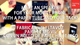 Make a PHONE SPEAKER with a PAPER ROLL! ✅  Top Tips & Tricks in 1 minute