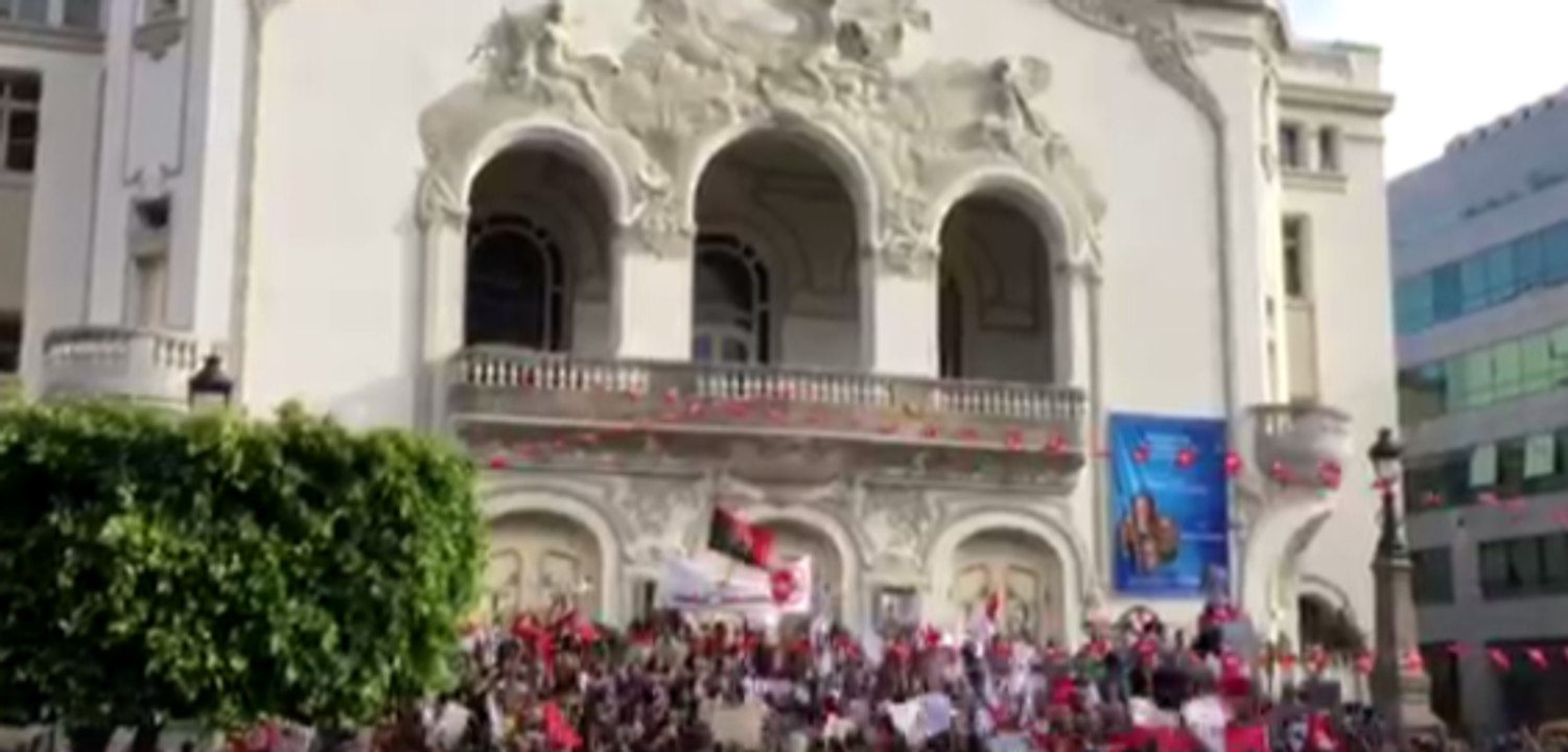 Demonstrators in Tunis Rally Against Corruption Bill