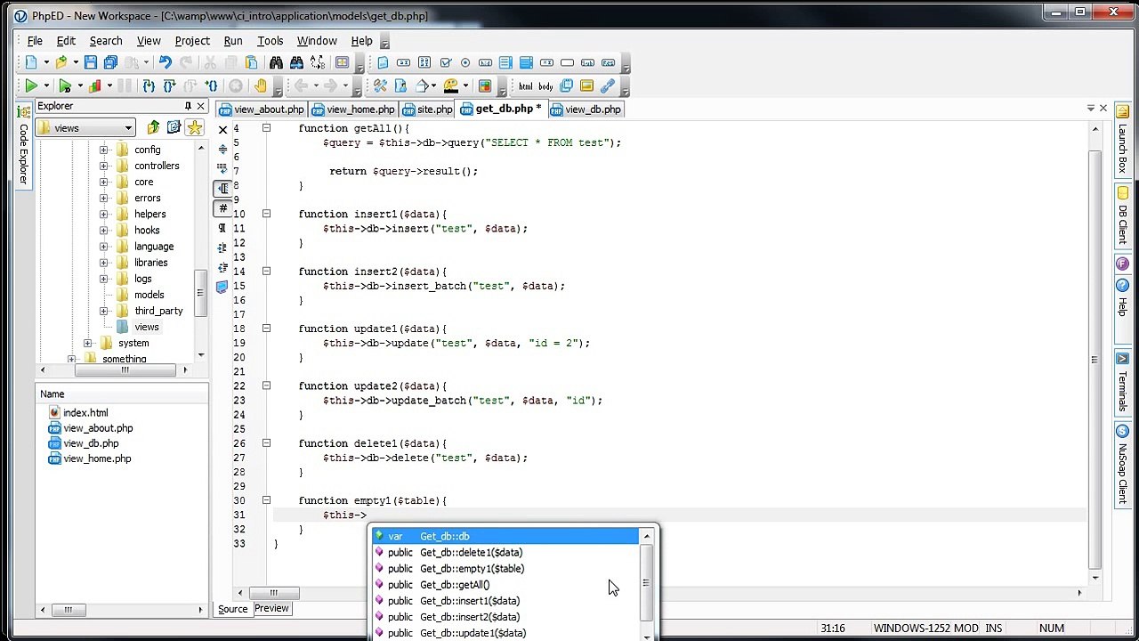 CodeIgniter - MySQL Datab _11) | PHP Tutot