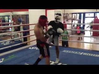trying to move like roy jones jr in sparring