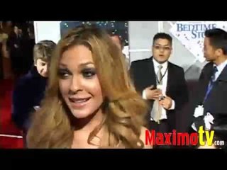 JASMINE DUSTIN Interview at "Bedtime Stories" Premiere