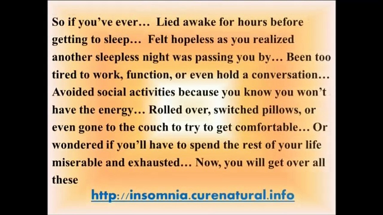 Quick, Natural Insomnia Relief