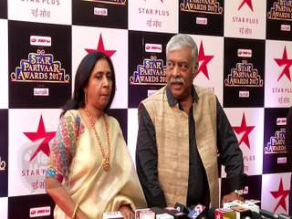 Karan Patel's Parents-In-Law Abhay Bhargav And Kiran Bhargava At Star Parivaar Awards 2017