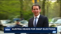 i24NEWS DESK | Austria heads for snap elections | Monday, May 15th 2017
