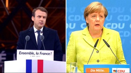 EU future tops agenda as Germany's Merkel hosts France's Macron