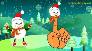 Christmas Jingle Bells Snow Man Cartoon Finger Family Nurseasd