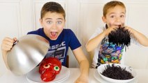 GUMMY FOOD VS REAL FOOD CHALLENGE - Kids Eat Real Octopus, Brain, Tongue - Super Gross Food !