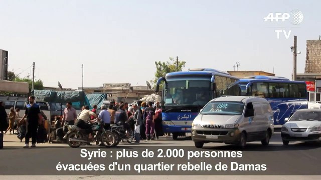 Syrie : 2.000 personnes évacuées d'un quartier rebelle de Damas