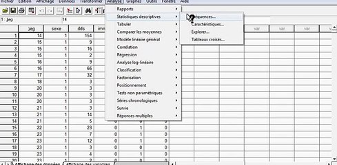 procedure SPSS - Test de distribution d'une variable quantitative-