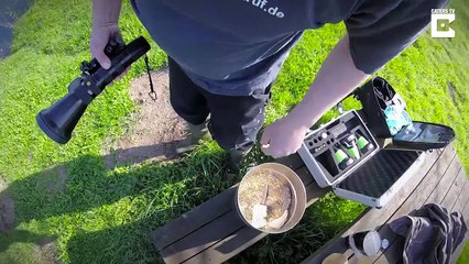 Incredible Moment Man Jumps On Top Of Swan In River To Rescue It From Deadly Fish Hook