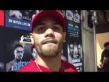 Mikey Perez seconds after Mikey garcia win