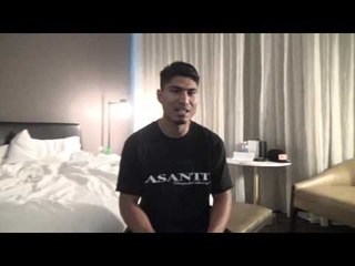 MIKEY GARCIA IN HIS Hotel room before fights