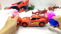 Disney Cars Toys McQueen in Cars for Kids - Spiderman and Friends Colours for Children Fun Video