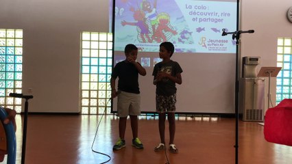 Interprétations de slams par des élèves de CM2 au collège Hubert Delisle (île de la Réunion)