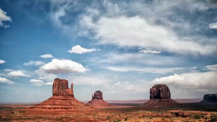 clouds over desert valley
