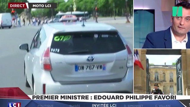 Nomination du premier ministre: Edouard Philippe poursuivi par les caméras jusque dans son taxi