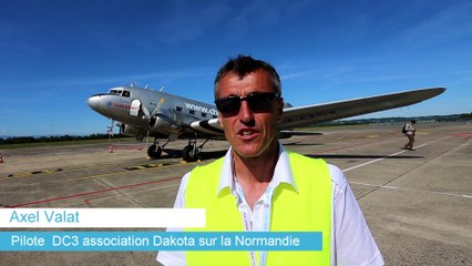 Un Douglas DC sur le tarmac de l'aéroport Pau Uzein