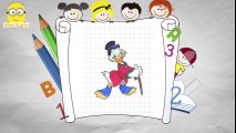 Donald Duck Drawing Animation _ How To Draw Characters From Donald Duck Cartoon Movies