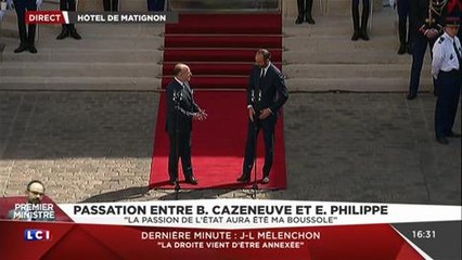 Passation de pouvoirs entre Bernard Cazeneuve et Edouard Philippe