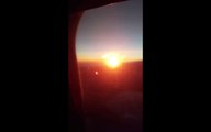 NIBIRU Planet Spotted above sun in sunrise from plane window May 15 2017
