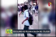 Tumbes: se registra pelea de escolares en plena vía pública