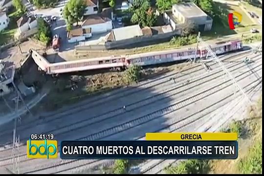 Grecia: al menos 4 muertos y 10 heridos por descarrilamiento de tren
