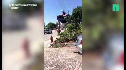 Son salto arrière a failli très mal finir