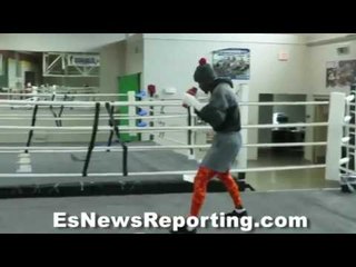 DEMOND NICHOLSON SHADOW BOXING BEFORE HE LEAVES TO CANADA FOR STEVENSON UNDERCARD FIGHT