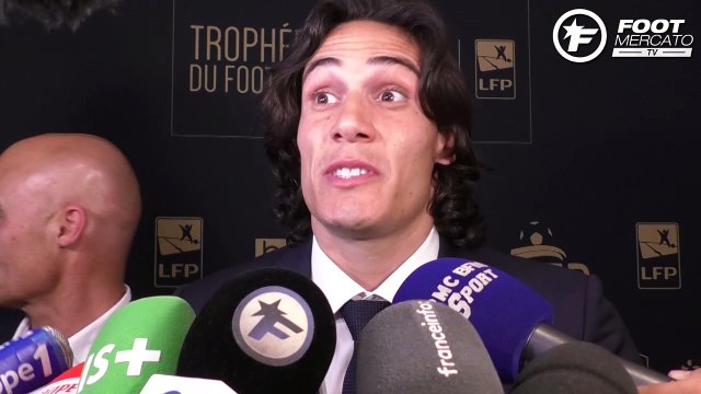 Trophées UNFP : la joie d'Edinson Cavani