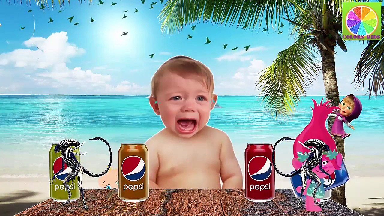 Best Learning Colors Video for Children Bad Baby Crying and Learn Color with Pepsi Finger Family
