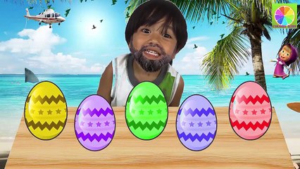 Baby Ryan Crying and Learn Colors with Surprise Eggs and Fire Trucks - Best Learn Colours for Kids