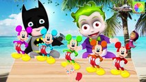 Learn Colors With Bad Baby Cry Batman vs Joker vs Iron Man! Disney Mickey Mouse! MASHA and the BEAR