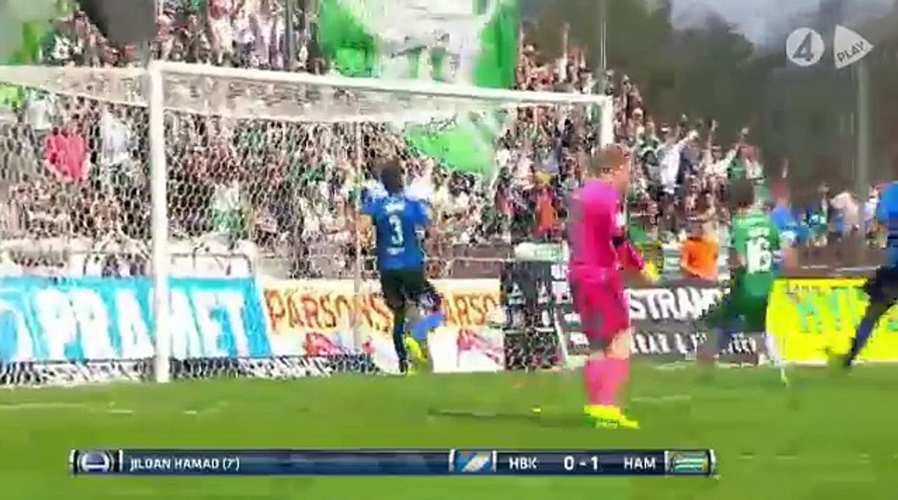 Halmstad 1:2 Hammarby	 (Swedish Allsvenskan. 14 May 2017)