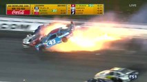 Nascar Monster Energy Kansas 2017 Logano Almirola Patrick Massive Crash