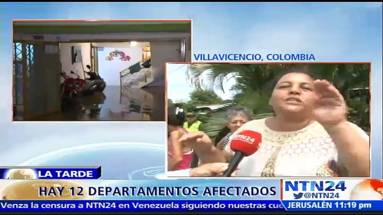 Fuertes lluvias en Colombia dejan afectados a 12 departamentos del país