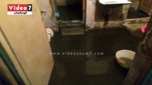 مياه الصرف الصحى تغمر عددا من منازل قرية إبشان بكفر الشيخ