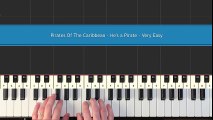 Pirates Of The Caribbean - He's a Pirate - Piano Tutorial Easy SLOW - How to Play (synthesia)