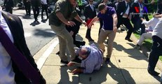 Anti-Erdogan Protesters Attacked Outside Turkish Embassy in Washington
