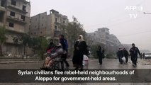 Syria civilians leave rebel-held Alep