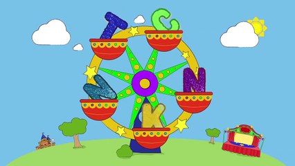 ABC Song deutsch   Riesenrad   kleinkinder lernen Buchstaben  Lerspiele für Ki