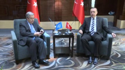 Pekin)- Cumhurbaşkanı Erdoğan, BM Genel Sekreteri Guterres'le Görüştü