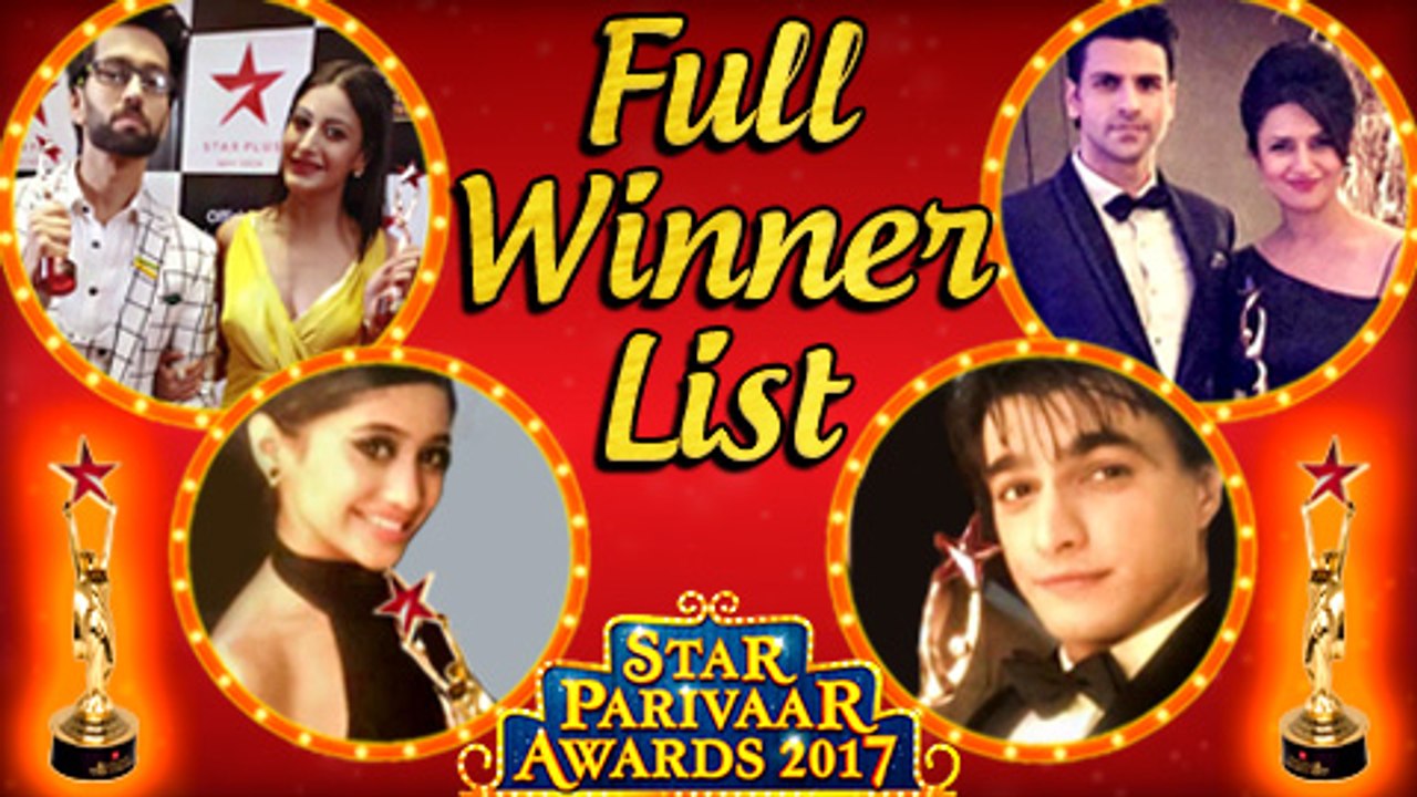 Star Parivaar Awards 2017 Winners List | DIVYAN...