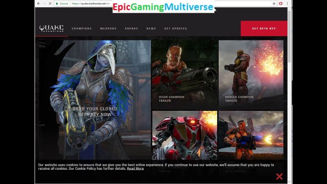 Tutorial For How To Redeem A Quake Champions Beta Key Online For Free