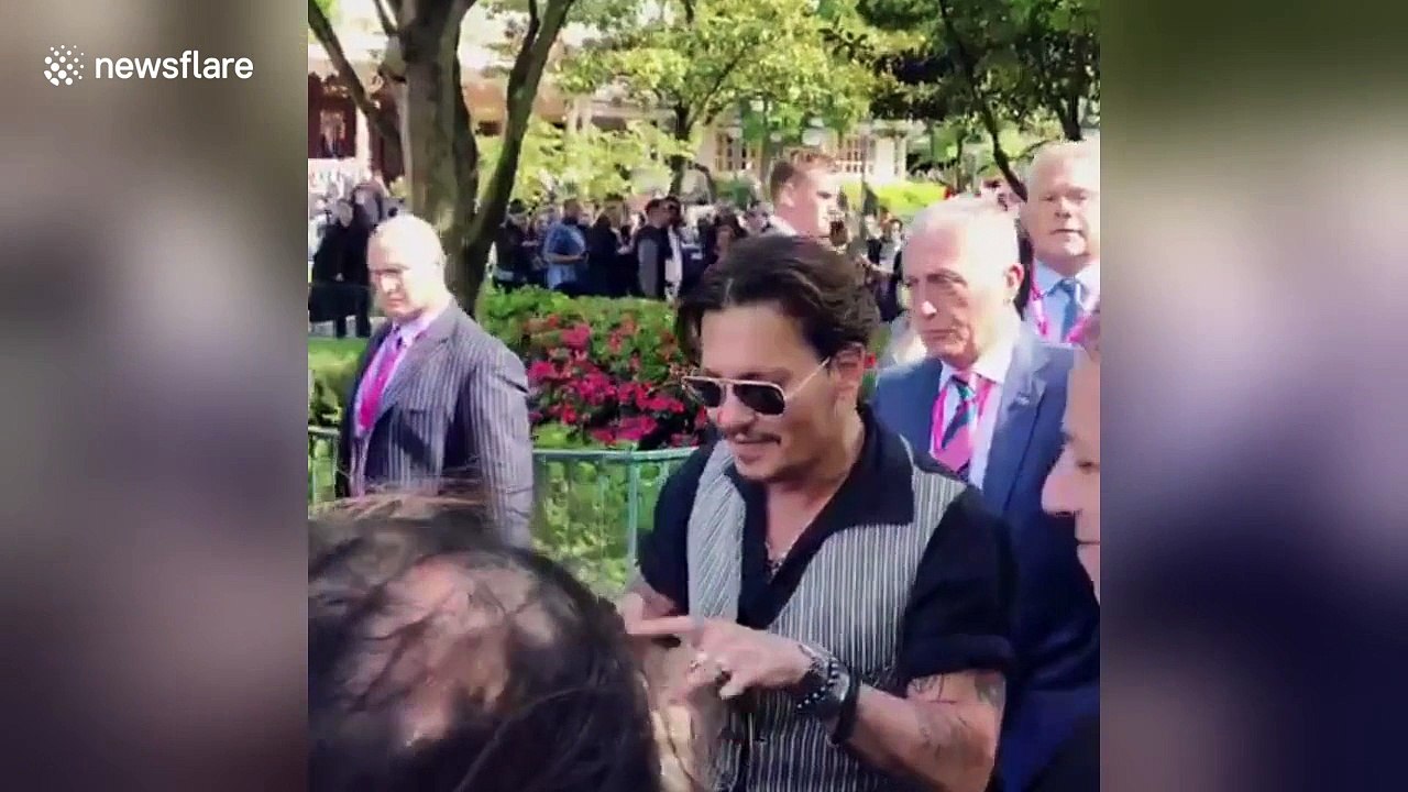 Johnny Depp and Orlando Bloom visit Disneyland Paris