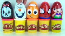 Rolly Polly BUBBLE BATH & Playdoh Min en Olaf, Ariel, Spiderman, Nemo