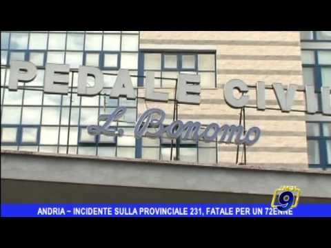 Andria | Incidente sulla provinciale 231, fatale per un 72enne