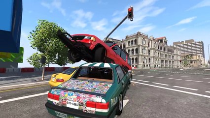 BeamNG drive - Low Sports Car VS Lifted Truck and SUV Crashes