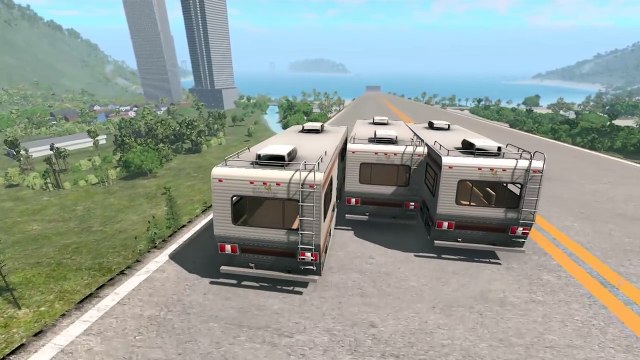 BeamNG drive - Sailing Ship Assaulted by Cars and Trucks